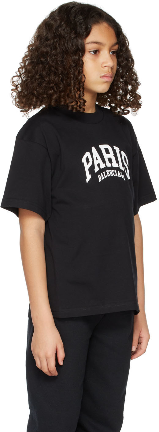 Balenciaga Kids Kids Black Cities Paris T-Shirt Balenciaga Kids