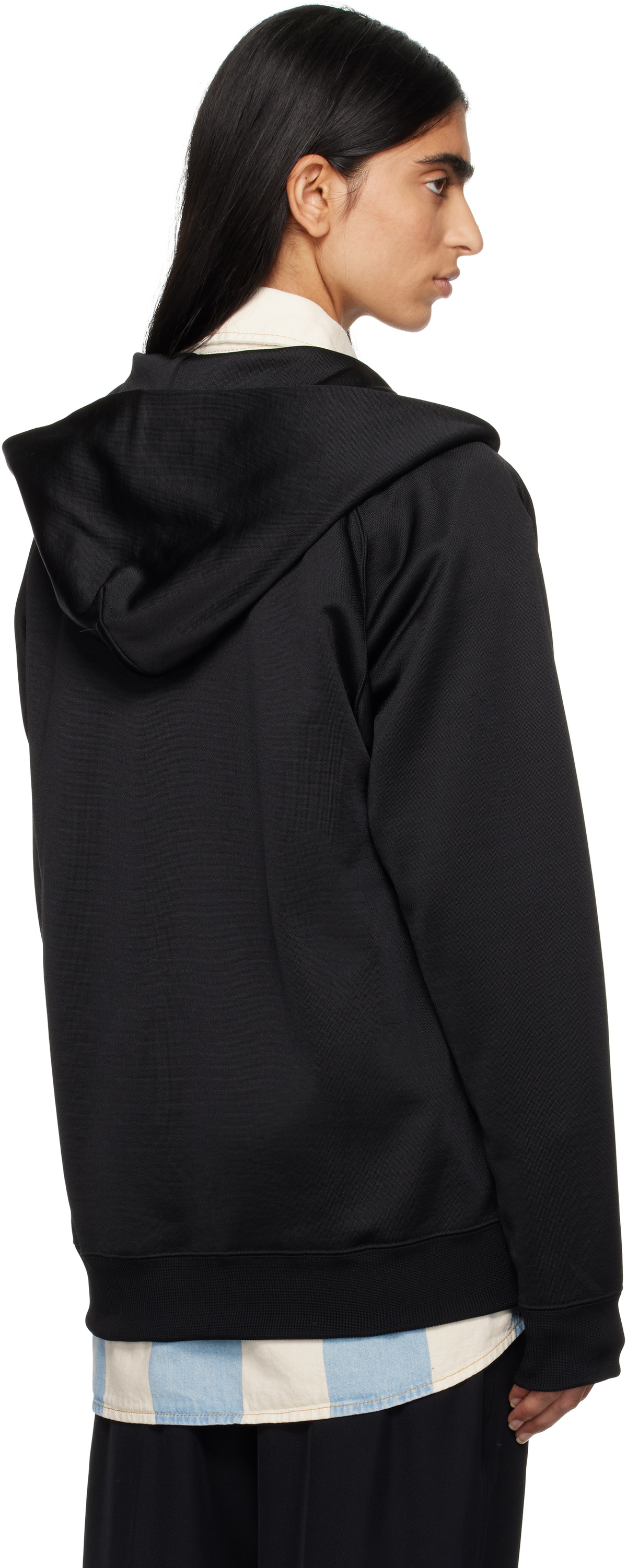 NEEDLES Black Zipped Hoodie Needles