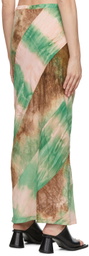 PERVERZE Green Bias Midi Skirt