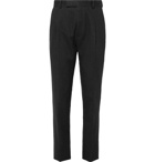 Wacko Maria - Black Tapered Pleated Herringbone Linen Suit Trousers - Black