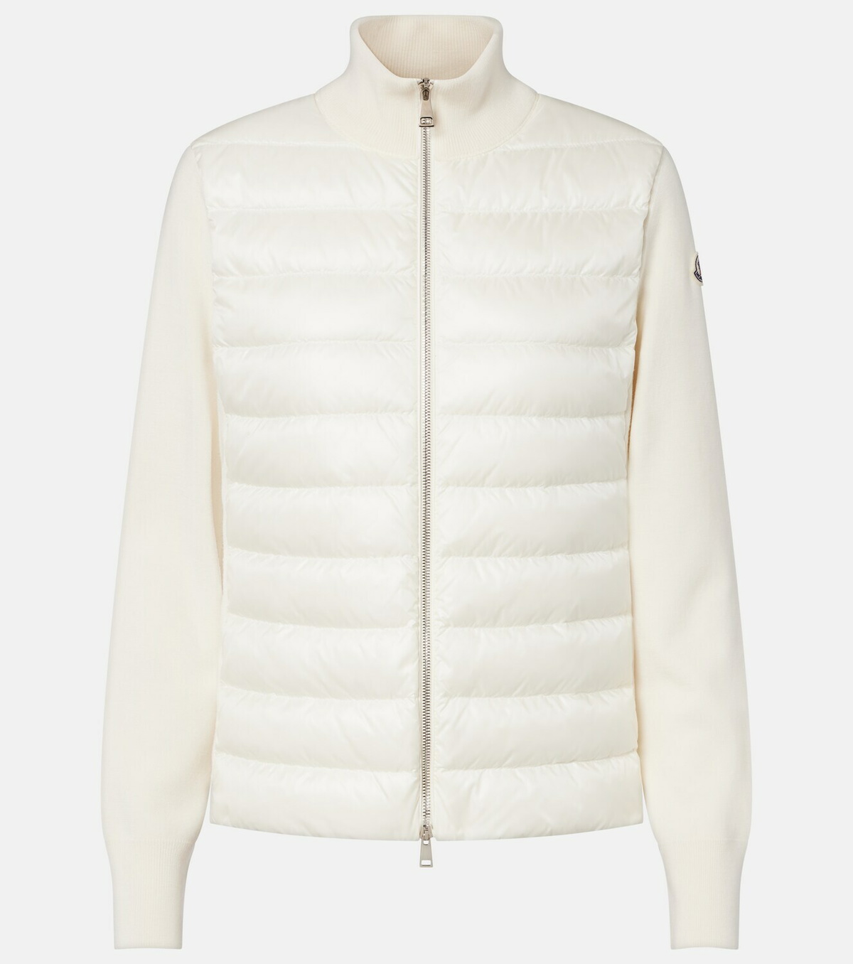 Moncler Down-paneled virgin wool cardigan