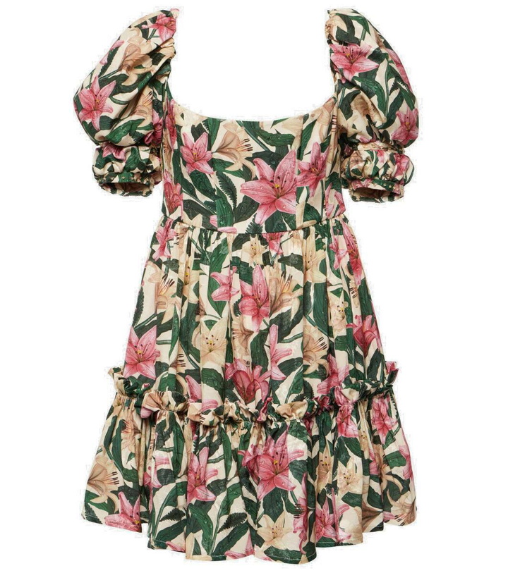 Photo: Agua by Agua Bendita Alaria Rocio ruffled floral minidress