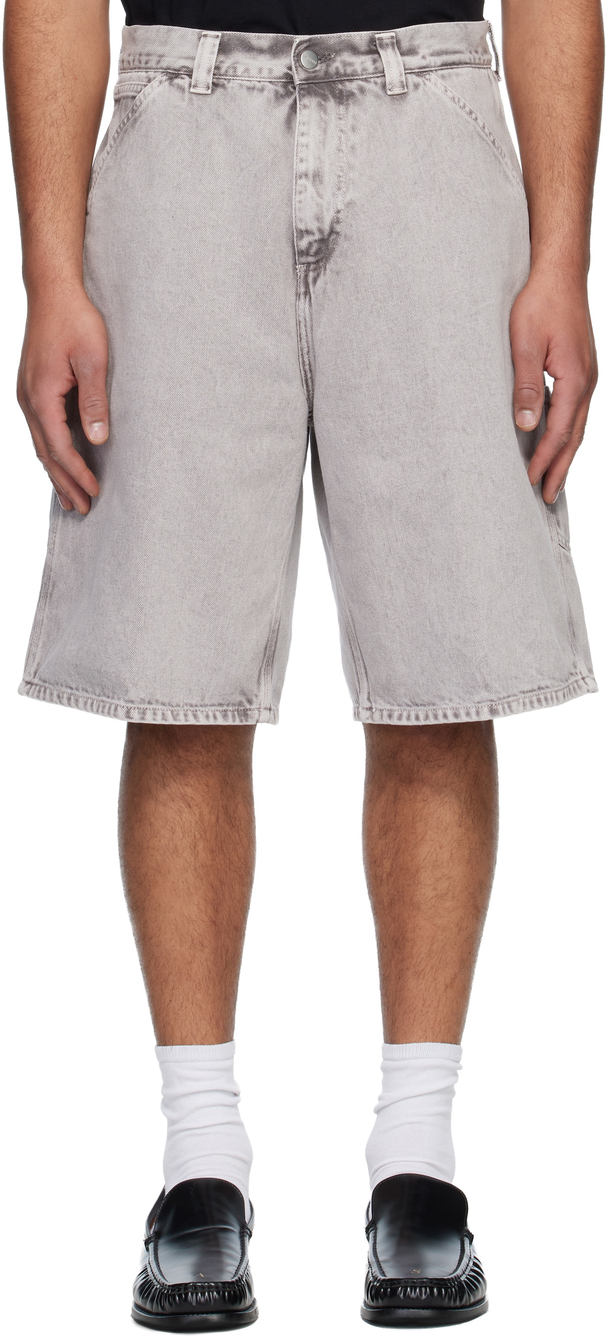 Carhartt Work In Progress Navy OG Aden Double Knee Shorts Carhartt WIP