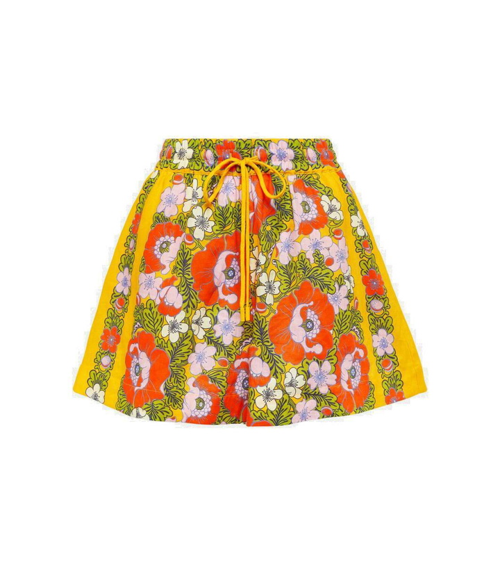 Photo: Alémais Floral linen shorts