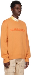 Burberry Orange Intarsia Sweater