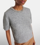 Velvet Layton embellished alpaca and wool-blend top