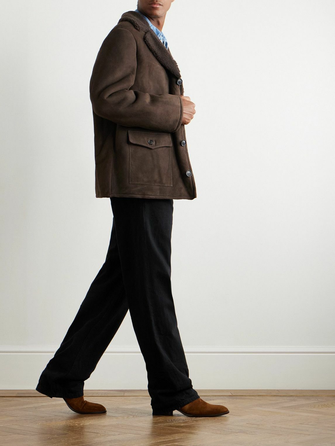 Nili Lotan - Goshen Shearling Coat - Brown