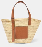 Loewe Medium leather-trimmed basket tote