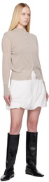 AMOMENTO White Cotton Volume Shorts