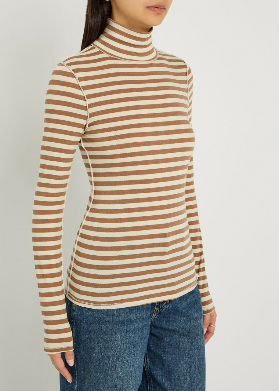 Free People Good Good Striped Turtle-neck Jersey top Multicoloured