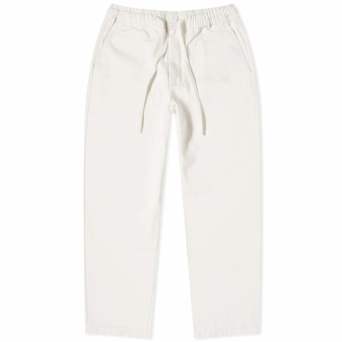 Wax London Men's Kurt Twill Trousers in Off White
