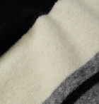 Officine Générale - Marco Striped Alpaca-Blend Sweater - Gray