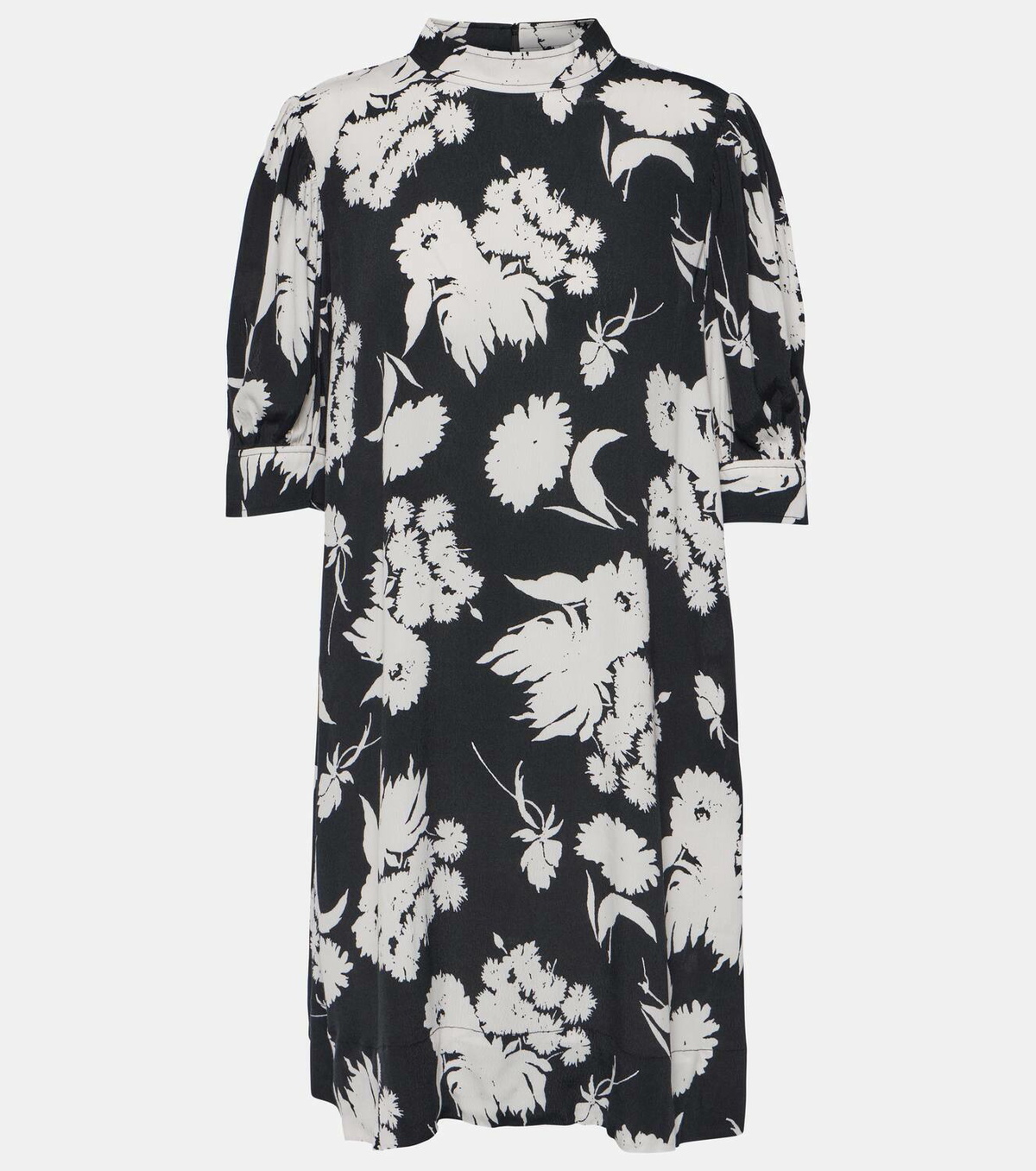 Ganni Printed crêpe minidress GANNI