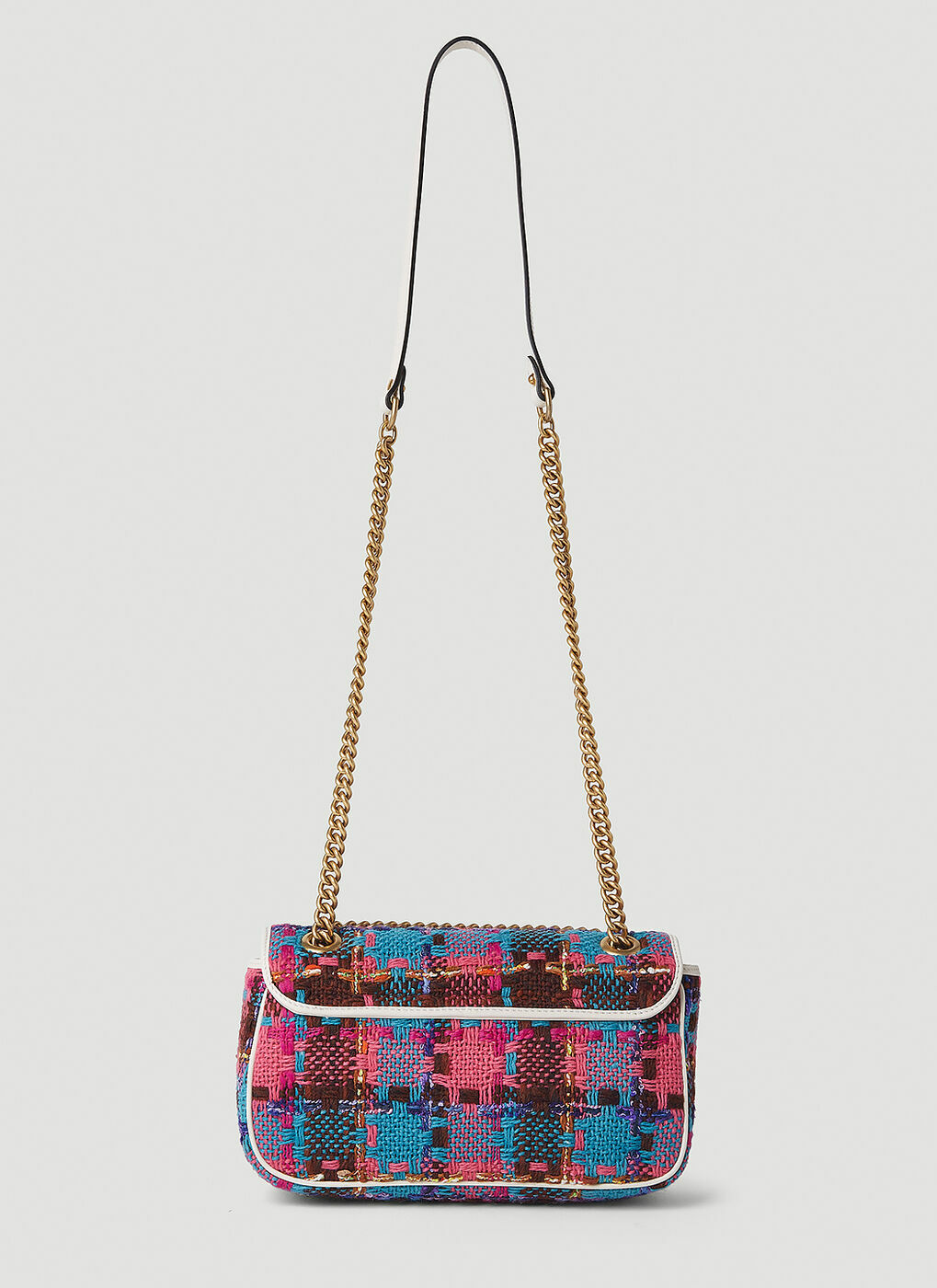 Gucci - GG Marmont Small Tweed Shoulder Bag in Pink Gucci