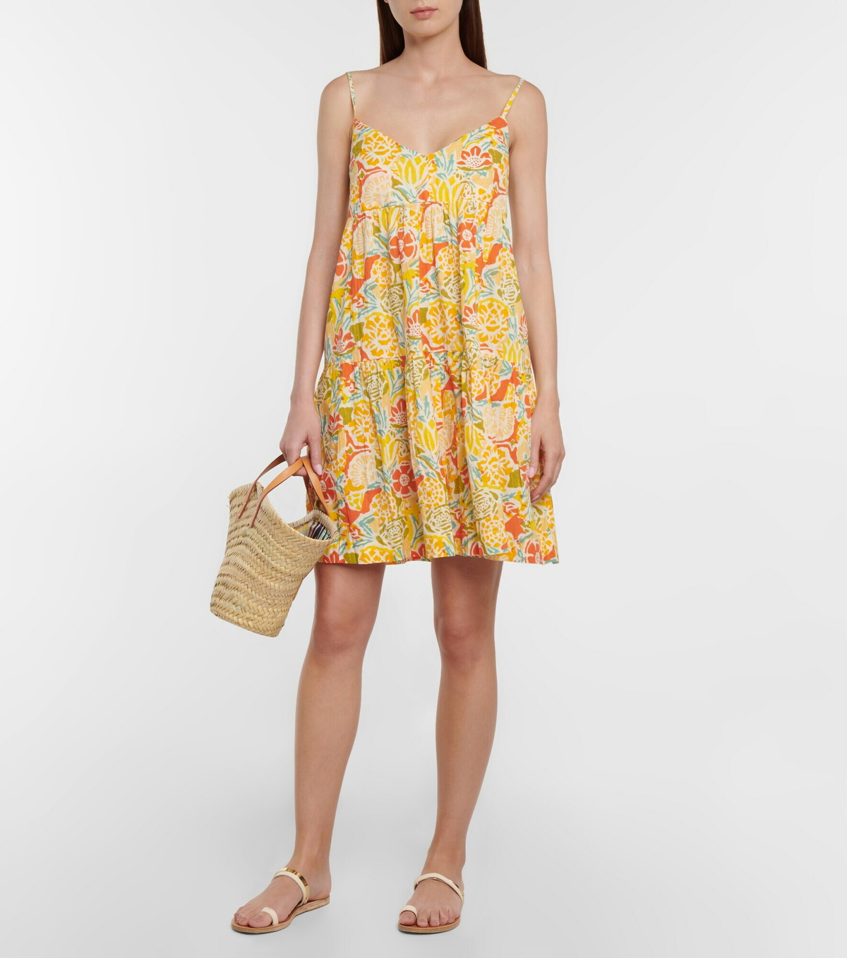 Velvet - Floral cotton minidress