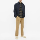 Pass~Port Men's Workers Flannel Shirt in Navy