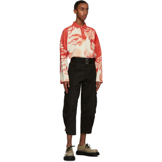 JW Anderson Red Oversized Long Sleeve Polo JW Anderson JW Anderson Red Oversized Long Sleeve Polo JW Anderson