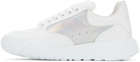 Alexander McQueen White & Silver New Court Sneakers