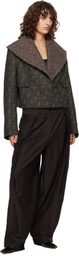 Kiko Kostadinov Black & Brown Mimi Jacket