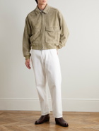 AGOLDE - Emil Suede Bomber Jacket - Brown