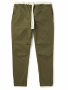 Beams Plus - Gym Tapered Stretch-Cotton Twill Drawstring Trousers - Green