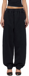 VETEMENTS Black Biker Cross Logo Sweatpants
