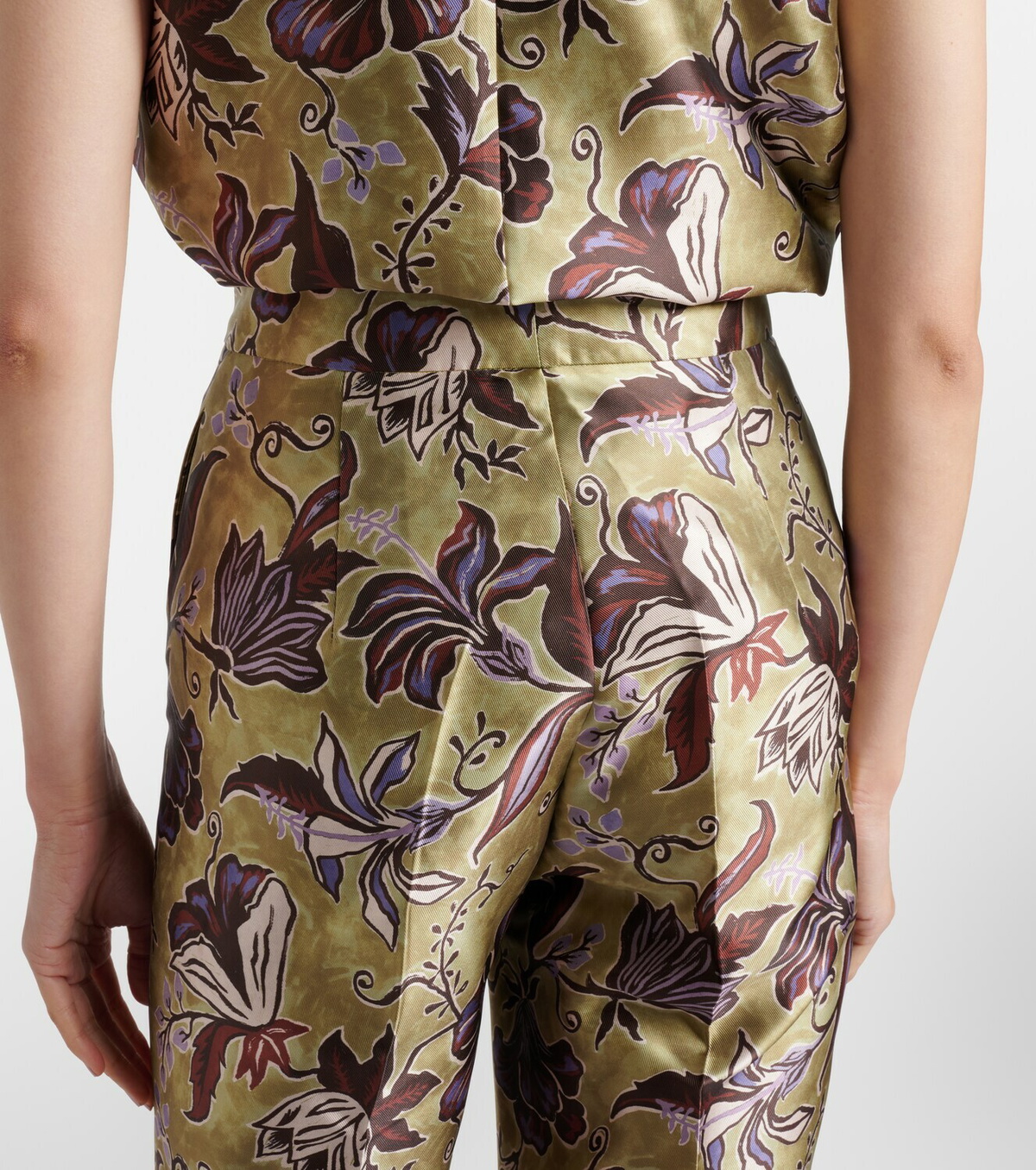 Alémais Citron floral cropped pants