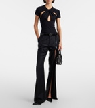 Coperni Suspended belted cutout straight jeans