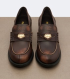 Miu Miu Decò leather loafer pumps