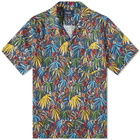 Drake's Men's Camp Collar Holiday Shirt in Leaves