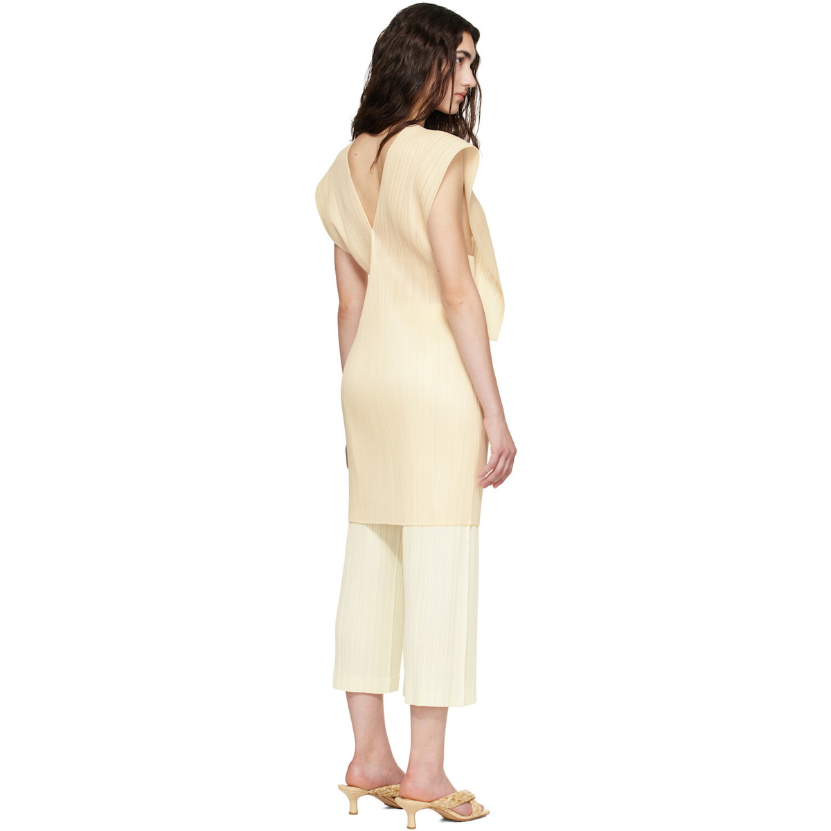 PLEATS PLEASE ISSEY MIYAKE Beige Lucid Pleats Top