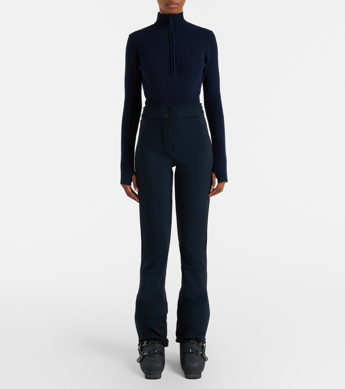 Cordova Butte ribbed-knit wool ski bodysuit