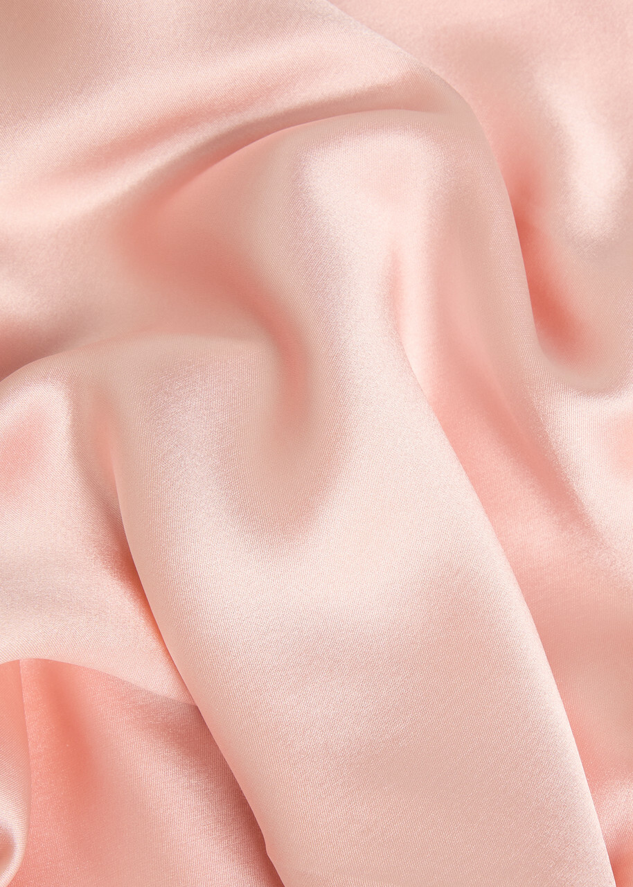 DE LA Vali Thebe Scarf-effect Draped Silk-satin Midi Slip Dress Light Pink