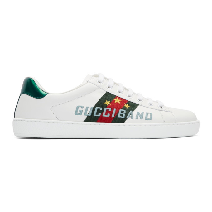 Photo: Gucci White Gucci Band New Ace Sneakers