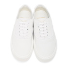 Saint Laurent White Perforated Venice Sneakers