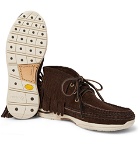 visvim - Voyageur Moc Shaman-Folk Fringed Suede Boots - Dark brown