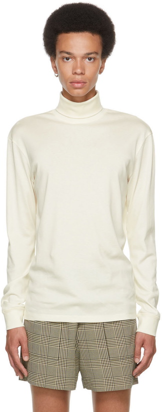 Photo: Lemaire Off-White Fine Rib Turtleneck