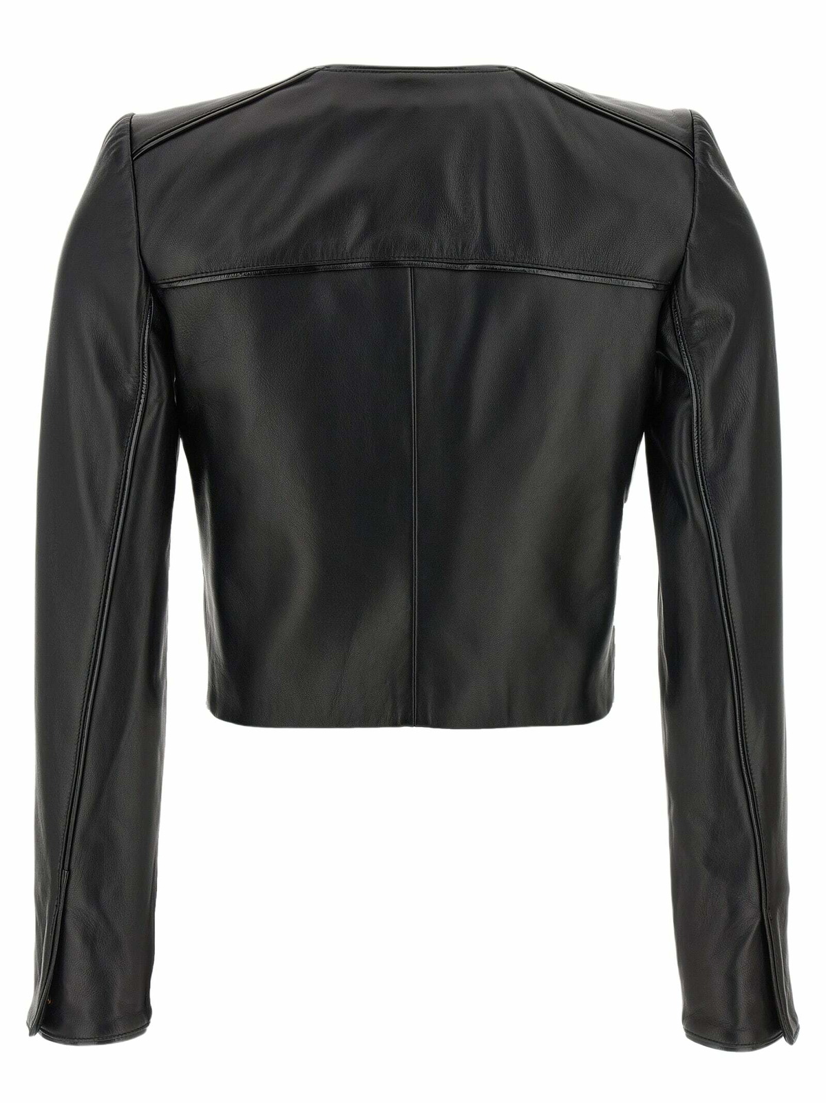 Elisabetta Franchi Cropped Leather Jacket