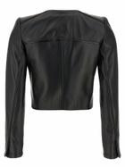 Elisabetta Franchi Cropped Leather Jacket