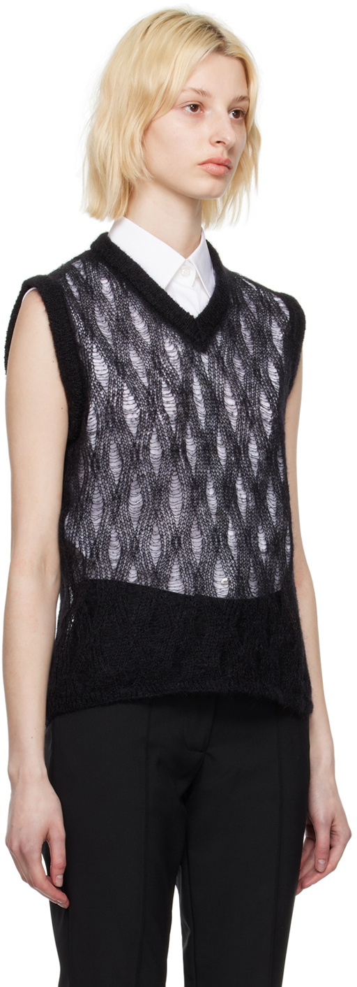 Ernest W. Baker Black Argyle Vest