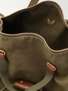 Bennett Winch - Leather-Trimmed Cotton-Canvas Suit Carrier and Holdall