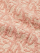 Palm Angels - Monogrammed Textured Jacquard-Knit Sweater - Pink