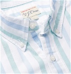 J.Crew - Slim-Fit Button-Down Collar Striped Pima Cotton Oxford Shirt - Blue