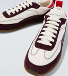 McQueen EC1 suede-trimmed leather sneakers