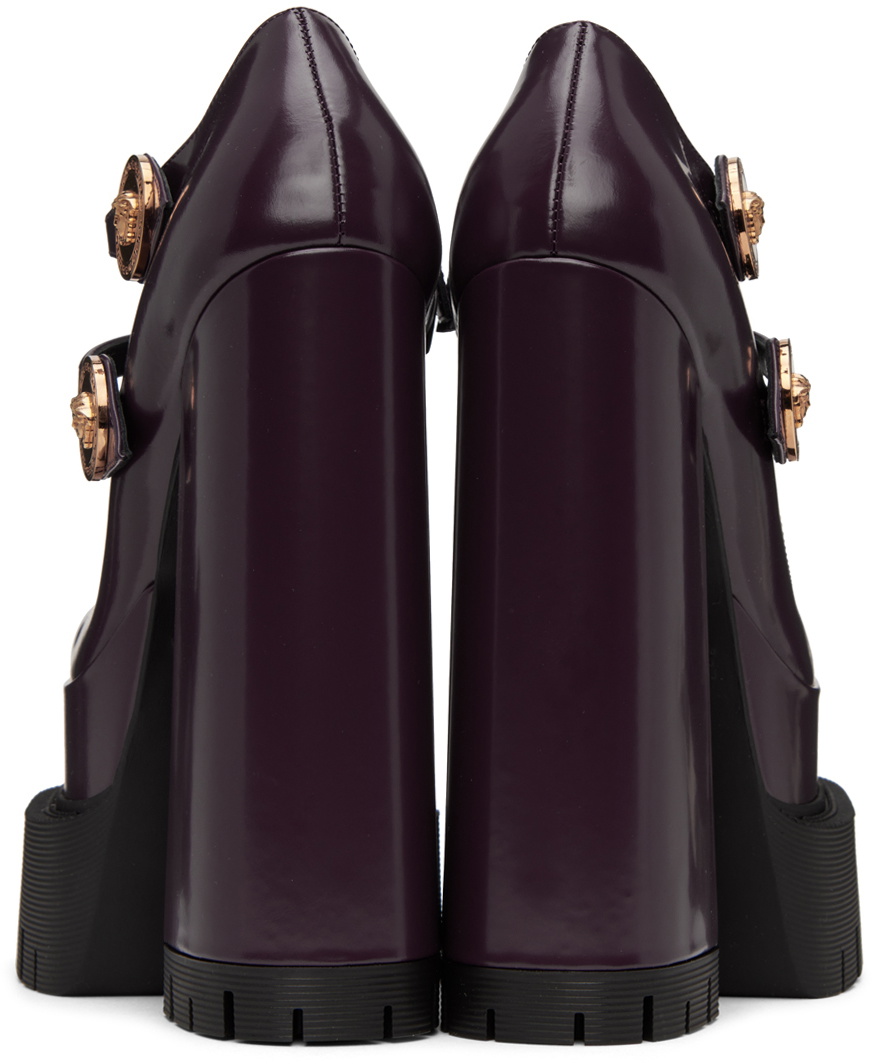 Versace Burgundy Medusa Aevitas Heels