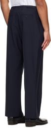 LE17SEPTEMBRE Navy Pleat Belted Trousers