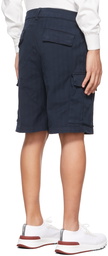 Brunello Cucinelli Navy Dyed Cargo Bermuda Shorts