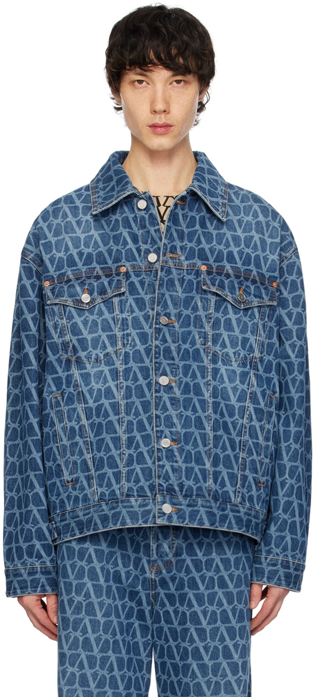 Valentino Blue Toile Iconographe Denim Jacket