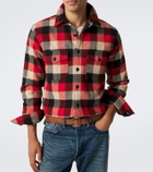 RRL Padded plaid wool twill overshirt