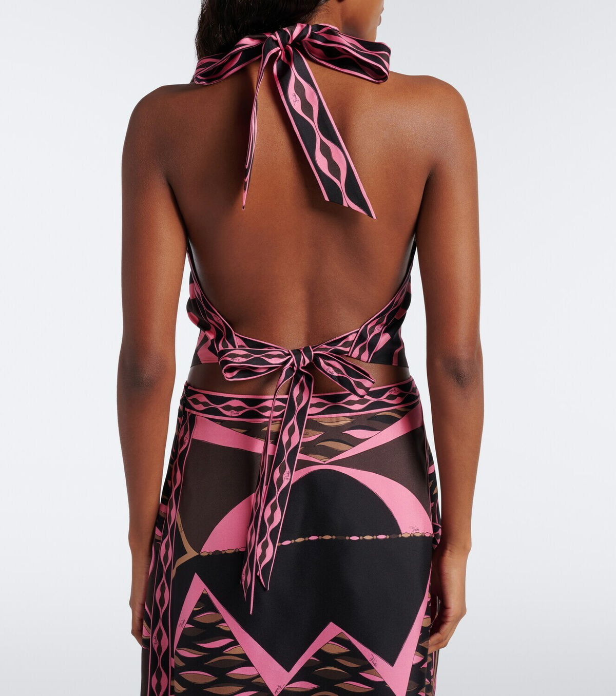 Pucci Labirinto silk twill scarf top